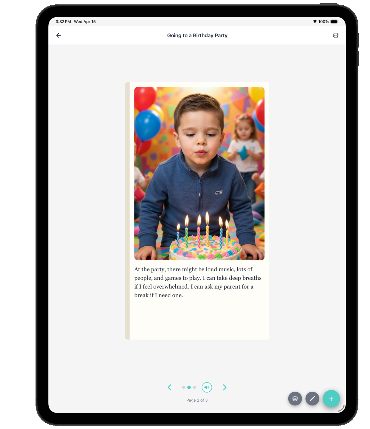 One-click social stories